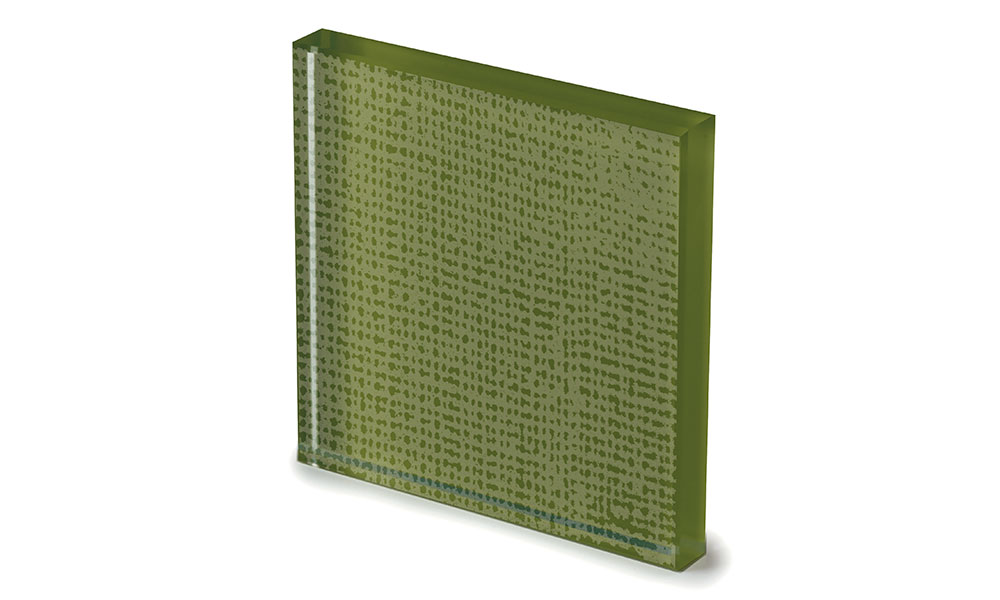 Net glass lacquered moss green -dettaglio